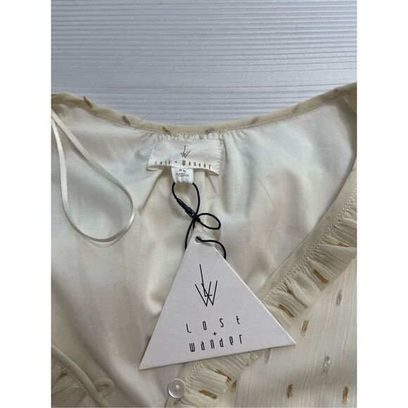 NWT Lost + Wander Champagne Evening Glow Maxi Dress Size XS New - Picture 2 of 9